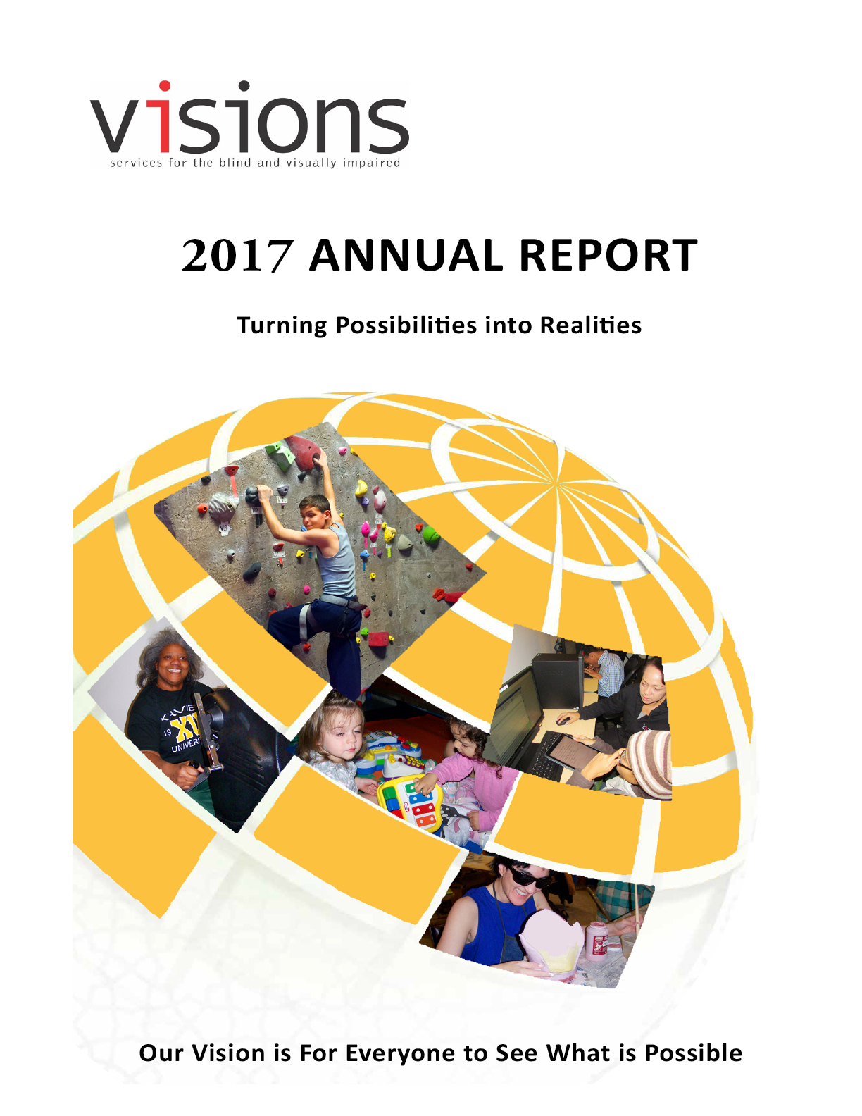 VISIONS 2017 Annual Report Cover.